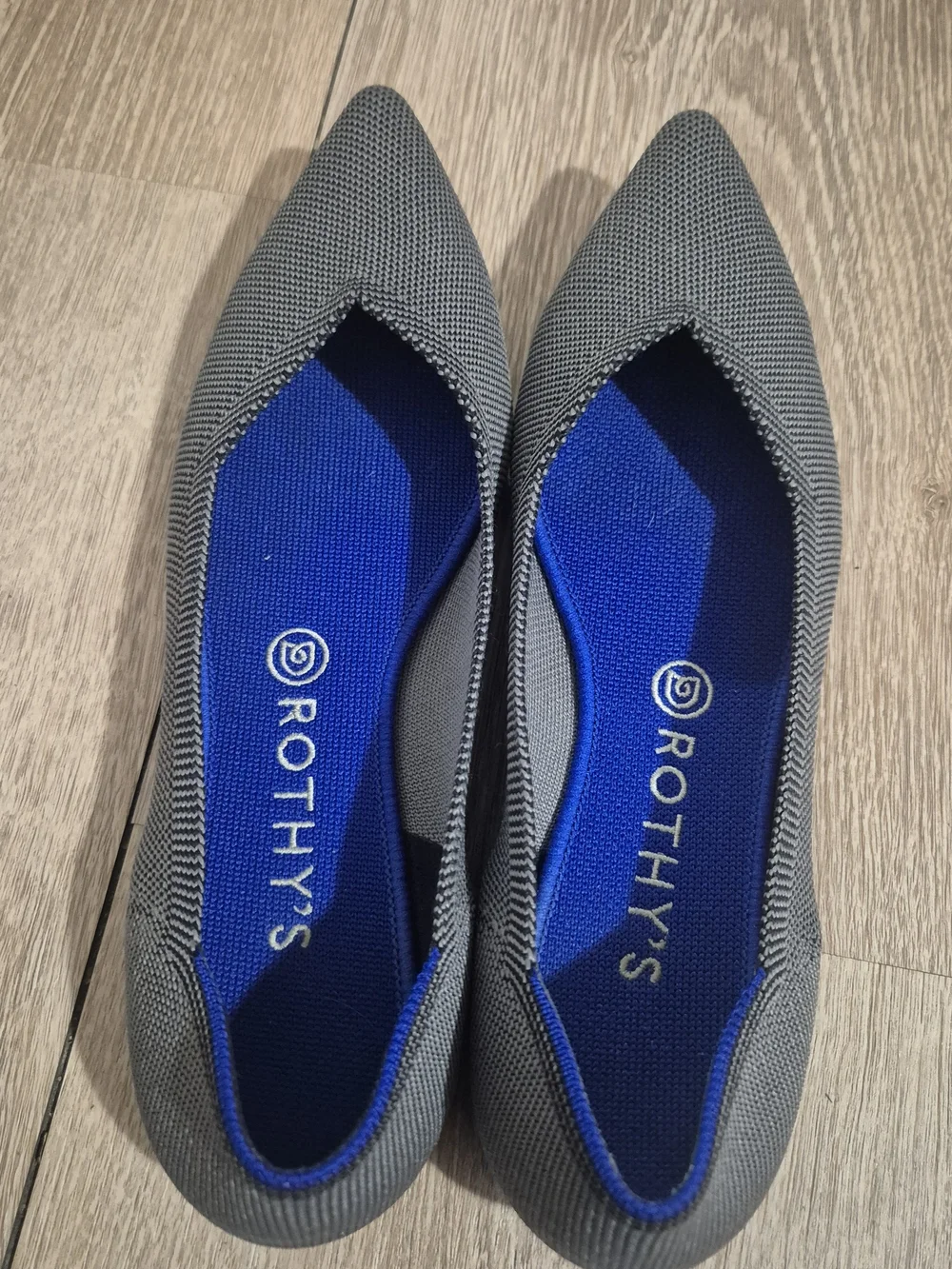 Rothy's Pointed Flat in Blue and Gray - Women's Slip-On-Size:10W